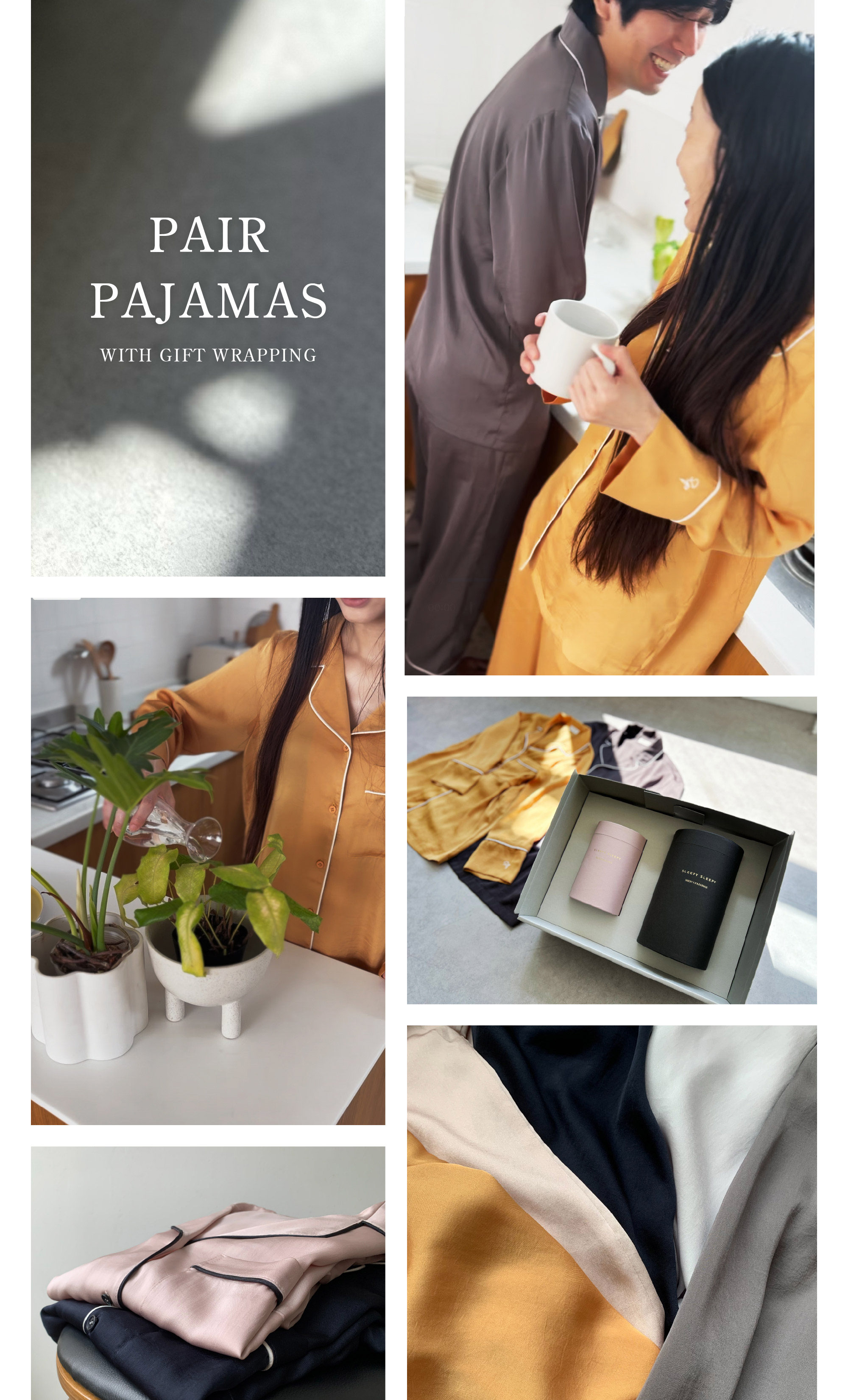 ギフトラッピングされたペアパジャマ