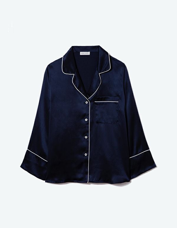 ペア展開あり】シルクパジャマ長袖＆ロングパンツ/セット【BOX付