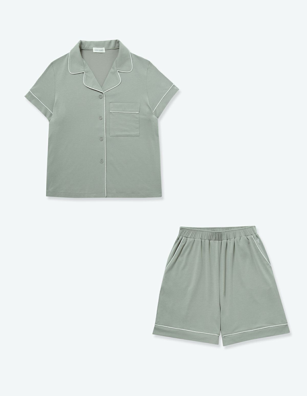 ペア展開あり】コットンベアパジャマ半袖ショートパンツ/セット【BOX付