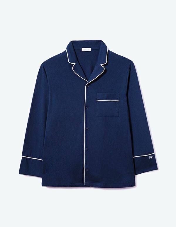 ペア展開あり】メンズコットンベアパジャマ長袖＆ロングパンツ/セット