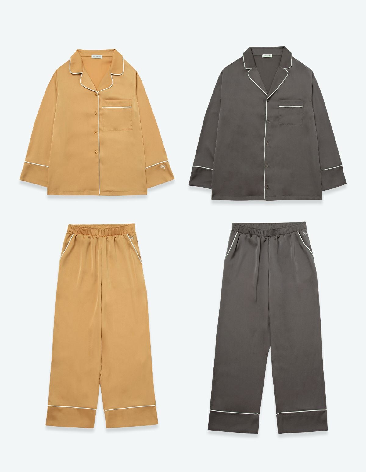 ヴィンテージサテンパジャマ長袖セット【ペアパジャマ/限定BOX付