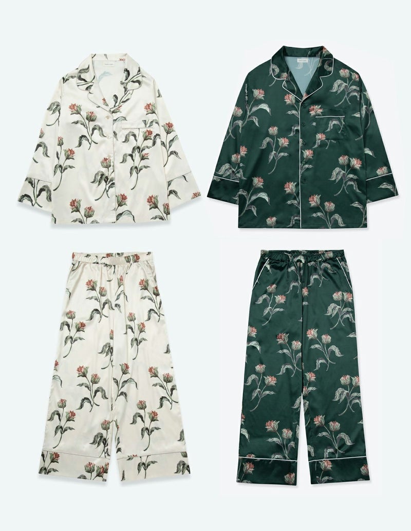 アイボリー(レディース)＋ダークグリーン(メンズ)